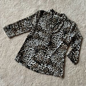 {Violet + Claire} EUC Leopard Blouse